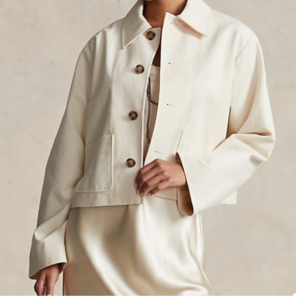 ❌SOLD❌POLO Cropped Herringbone Car Jacket - Picture 2 of 8